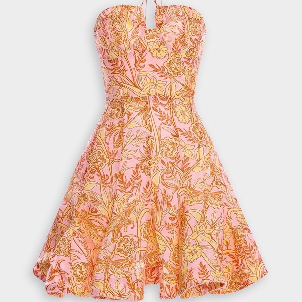 Agua by Agua Bendita Anturio Bustier Halter Minidress